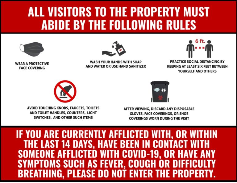 Covid-19 Property Entry Pictogram